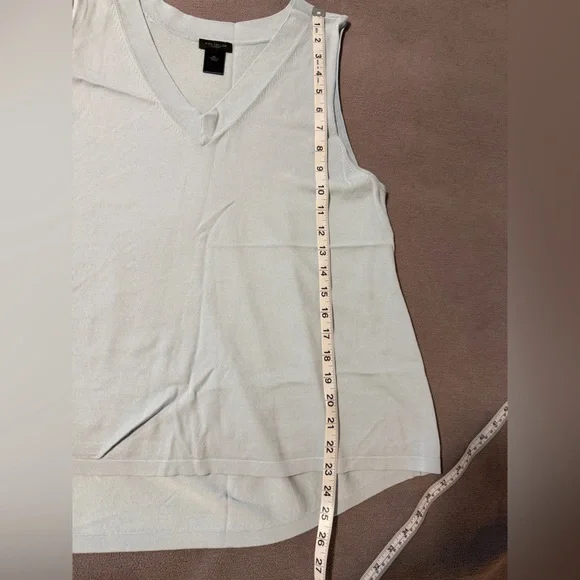 Ann Taylor Factory Light Blue V-Neck Sleeveless Top XL - Picture 5 of 7